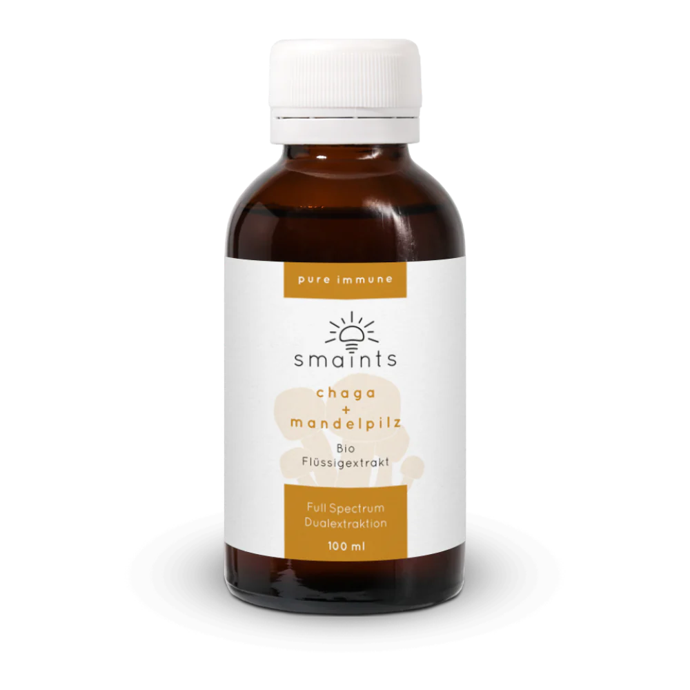 Pure Immune Flüssigextrakt mit Chaga und Agaricus Smaints VItalpilz ImOnMushrooms-2